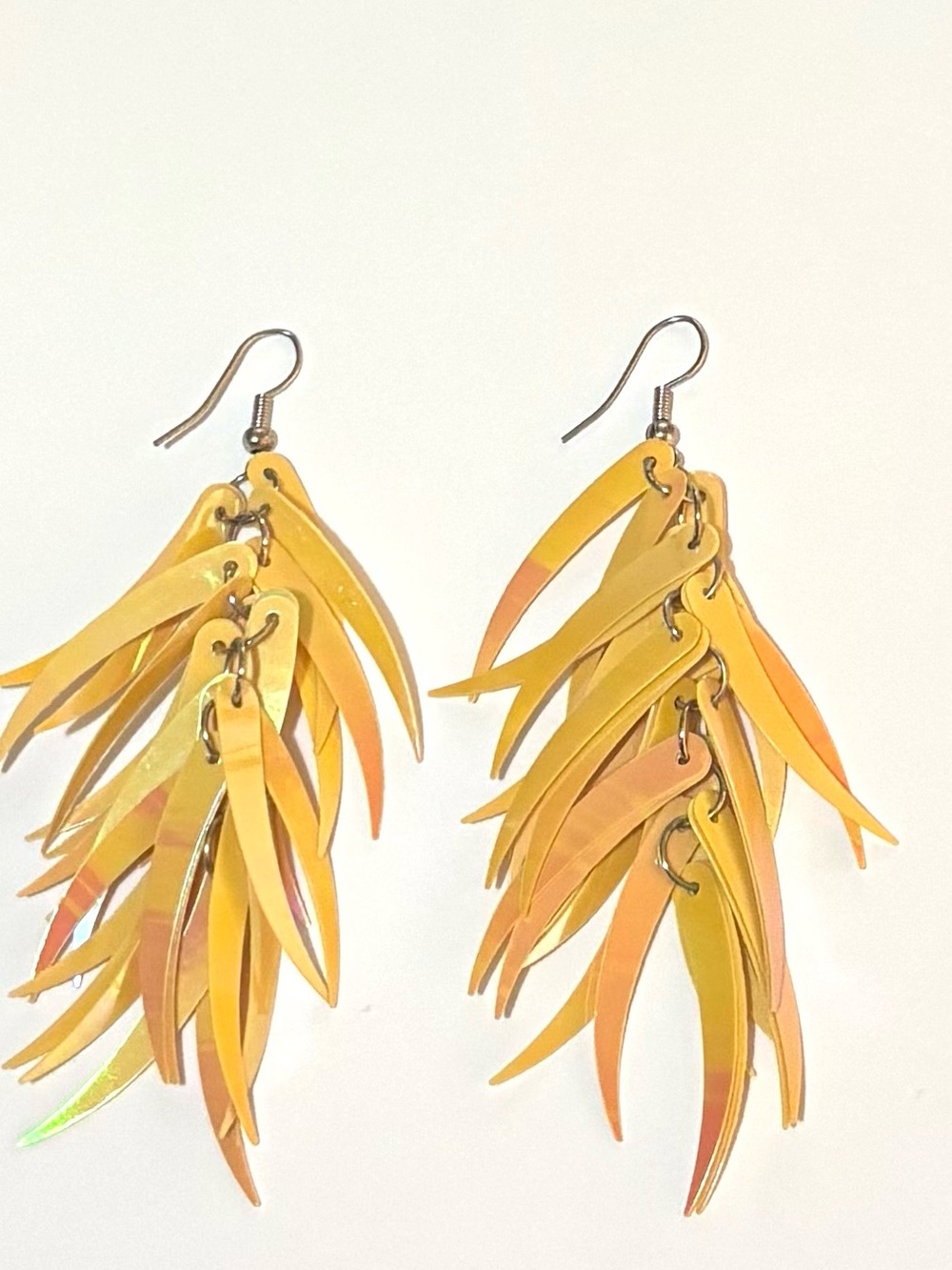 Yellow Layered Tassel Dangle Earrings - Women's Jewelry